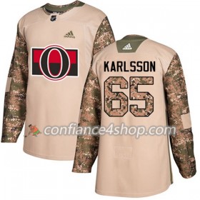 Adidas Maillot de Hockey Ottawa Senators Erik Karlsson 65 2017-2018 Camo Veterans Day Practice Authentic - Homme